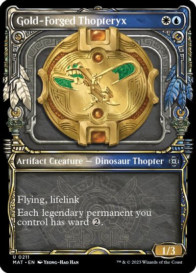 Gold-Forged Thopteryx (Halo Foil) card art