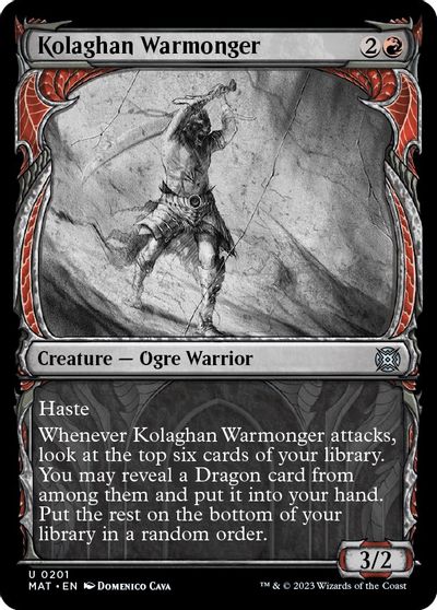 Kolaghan Warmonger (Halo Foil) card art