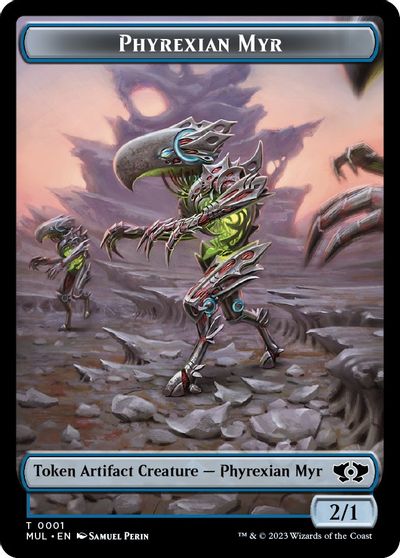 Phyrexian Myr // Phyrexian Hydra (0011) Double-Sided Token card art
