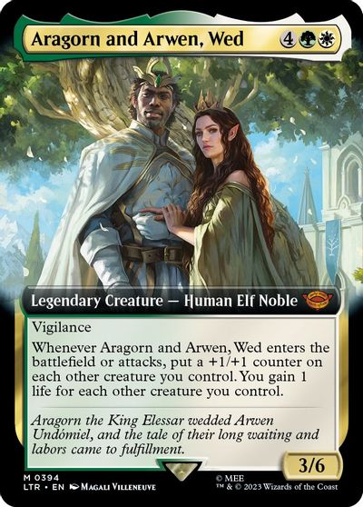 Aragorn and Arwen, Wed (Extended Art) card art