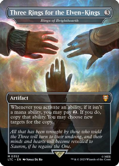 Three Rings for the Elven-Kings - Rings of Brighthearth (Borderless) card art