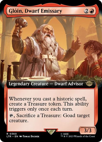 Gloin, Dwarf Emissary (Extended Art) card art