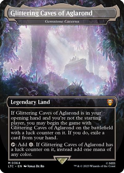 Glittering Caves of Aglarond - Gemstone Caverns (Borderless) card art