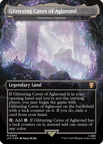 Glittering Caves of Aglarond - Gemstone Caverns (Borderless) (Surge Foil) card art