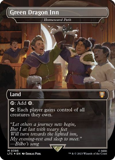 Green Dragon Inn - Homeward Path (Borderless) (Surge Foil) card art