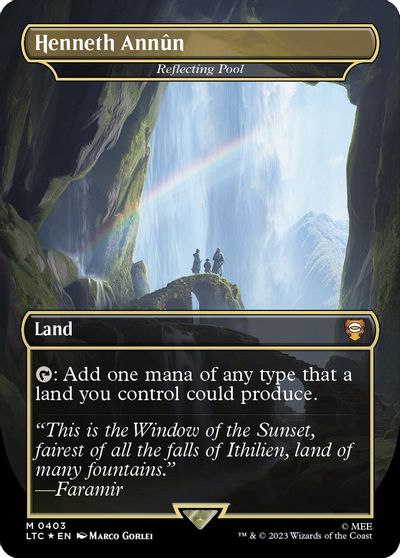 Henneth Annun - Reflecting Pool (Borderless) (Surge Foil) card art