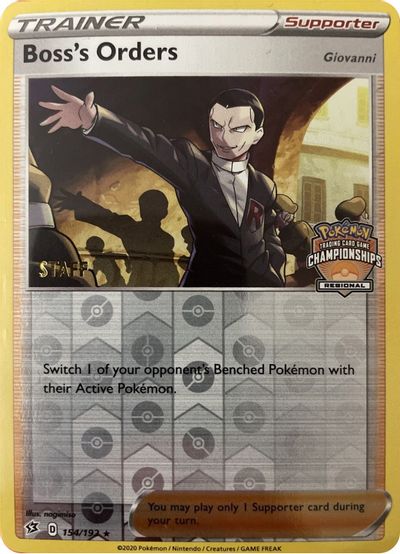 Boss's Orders - 154/192 (Regional Championships) [Staff] card art