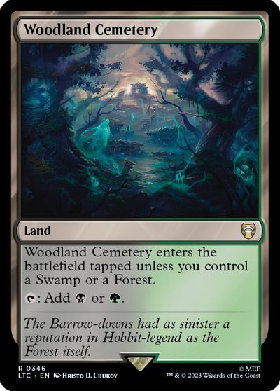 Woodland Cemetery card art