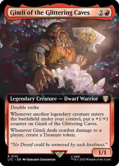 Gimli of the Glittering Caves (Extended Art) card art