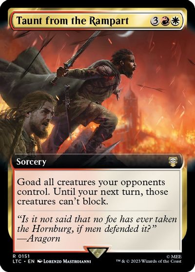 Taunt from the Rampart (Extended Art) card art