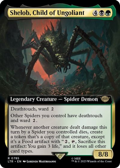Shelob, Child of Ungoliant (Extended Art) (Surge Foil) card art