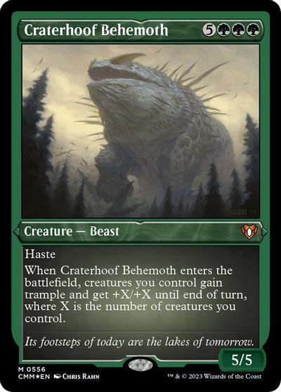 Craterhoof Behemoth (Foil Etched) card art