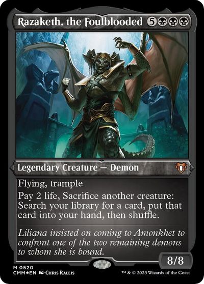 Razaketh, the Foulblooded (Foil Etched) card art