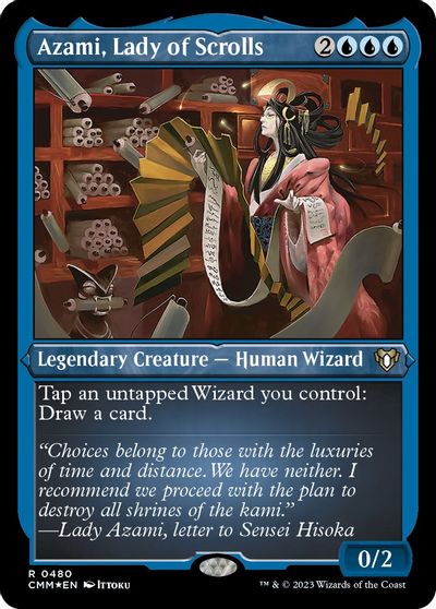 Azami, Lady of Scrolls (Foil Etched) card art