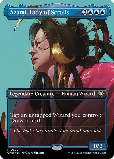 Azami, Lady of Scrolls (Borderless) card art