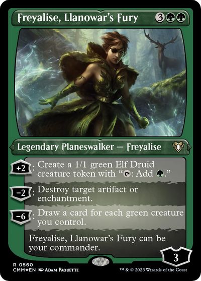 Freyalise, Llanowar's Fury (Foil Etched) card art