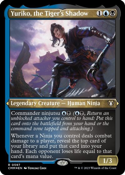 Yuriko, the Tiger's Shadow (Foil Etched) card art