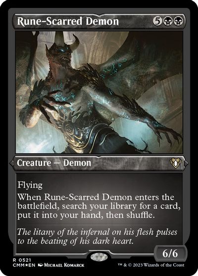 Rune-Scarred Demon (Foil Etched) card art