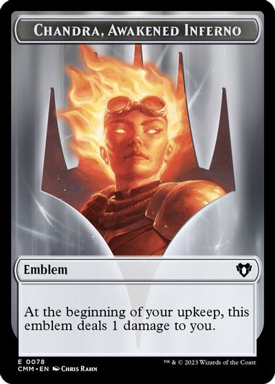 Emblem - Chandra, Awakened Inferno // Wizard Double-Sided Token card art