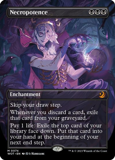 Necropotence (Anime Borderless) card art