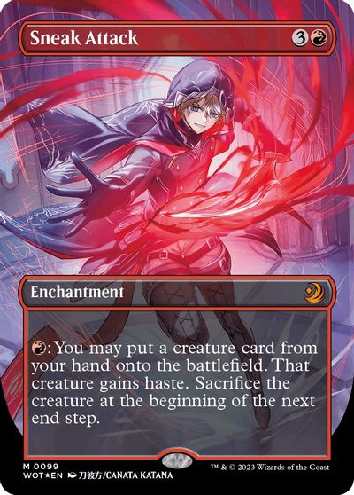 Sneak Attack (Anime Borderless) (Confetti Foil) card art