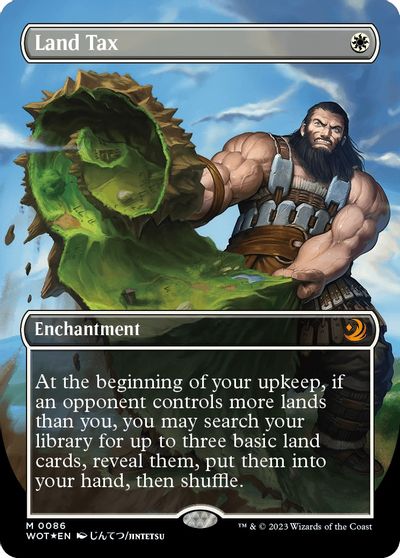 Land Tax (Anime Borderless) (Confetti Foil) card art