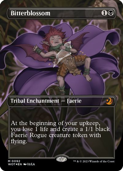 Bitterblossom (Anime Borderless) (Confetti Foil) card art