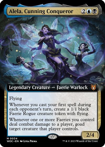 Alela, Cunning Conqueror (Extended Art) card art