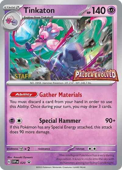 Tinkaton - 020 (Prerelease) [Staff] card art
