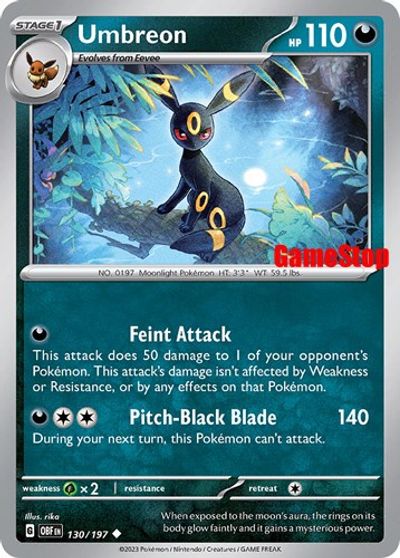 Umbreon - 130/197 (GameStop Exclusive) card art