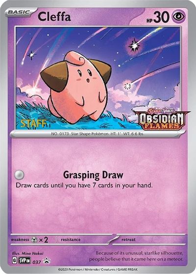 Cleffa - 037 (Prerelease) [Staff] card art