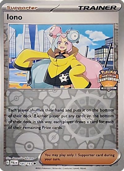 Iono - 185/193 (Regional Championships) card art