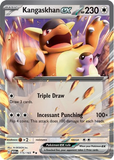 Kangaskhan ex - 115/165 card art