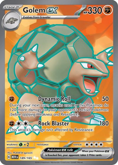 Golem ex - 189/165 card art