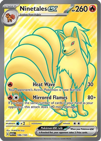 Ninetales ex - 186/165 card art