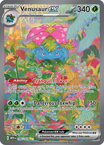 Venusaur ex - 198/165 card art