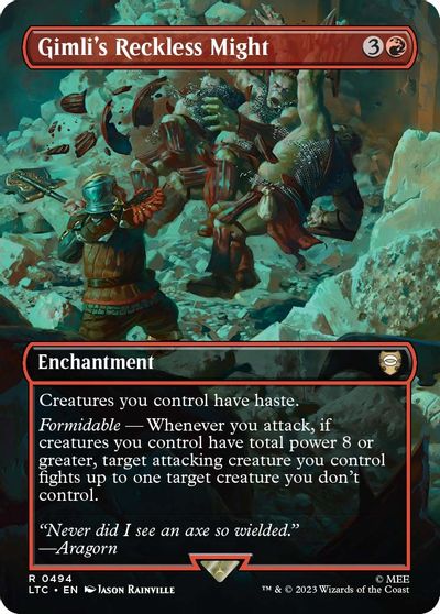 Gimli's Reckless Might (Borderless) card art