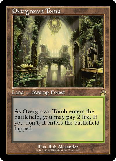 Overgrown Tomb (Retro Frame) card art