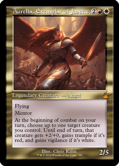 Aurelia, Exemplar of Justice (Retro Frame) card art