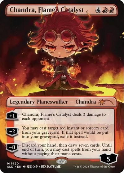 Chandra, Flame's Catalyst (Rainbow Foil) card art