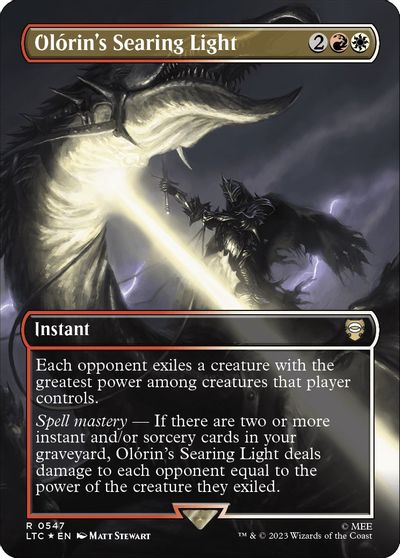 Olorin's Searing Light (Borderless) (Surge Foil) card art