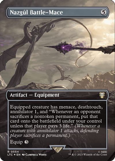 Nazgul Battle-Mace (Borderless) (Surge Foil) card art