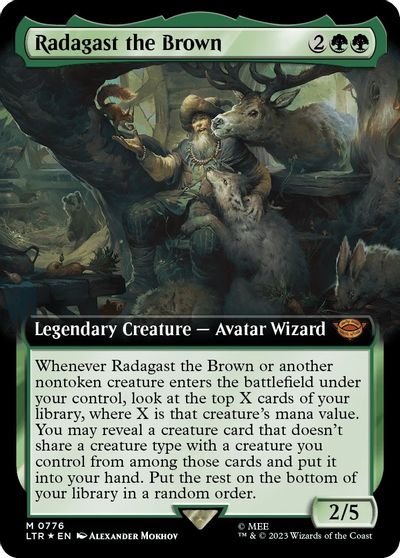 Radagast the Brown (Extended Art) (Surge Foil) card art