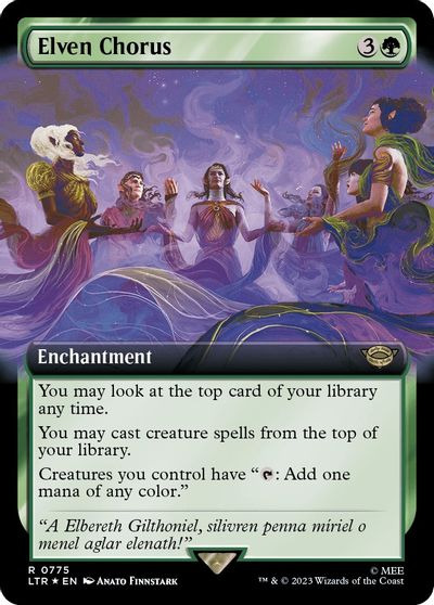 Elven Chorus (Extended Art) (Surge Foil) card art