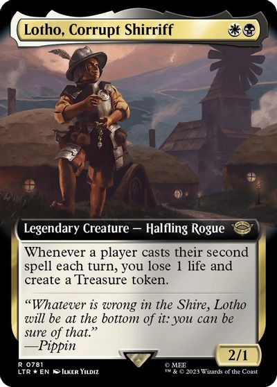 Lotho, Corrupt Shirriff (Extended Art) (Surge Foil) card art