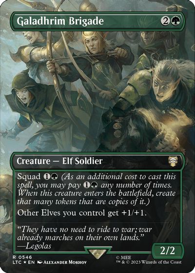 Galadhrim Brigade (Borderless) (Surge Foil) card art