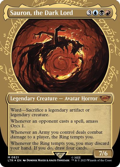 Sauron, the Dark Lord (Showcase) (Surge Foil) card art