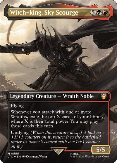 Witch-king, Sky Scourge (Borderless) (Surge Foil) card art
