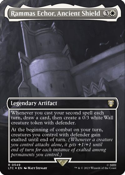 Rammas Echor, Ancient Shield (Borderless) (Surge Foil) card art