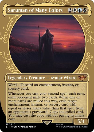 Saruman of Many Colors (Showcase) (Surge Foil) card art
